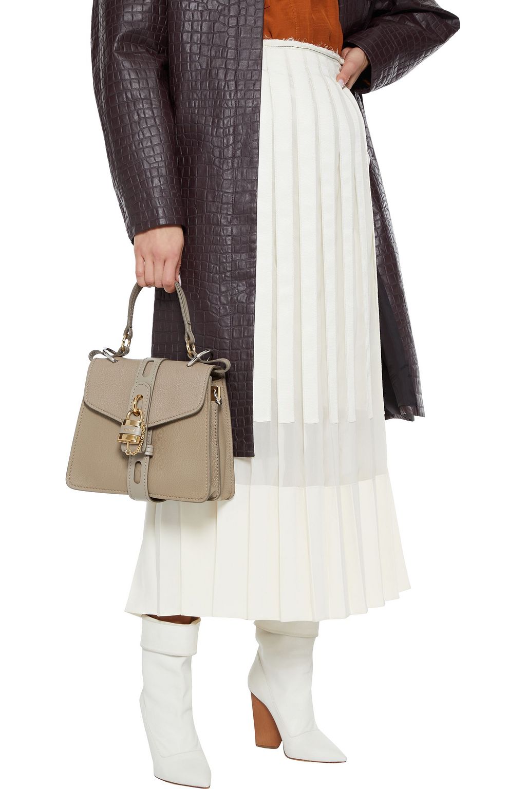 CHLOÉ Aby textured-leather shoulder bag