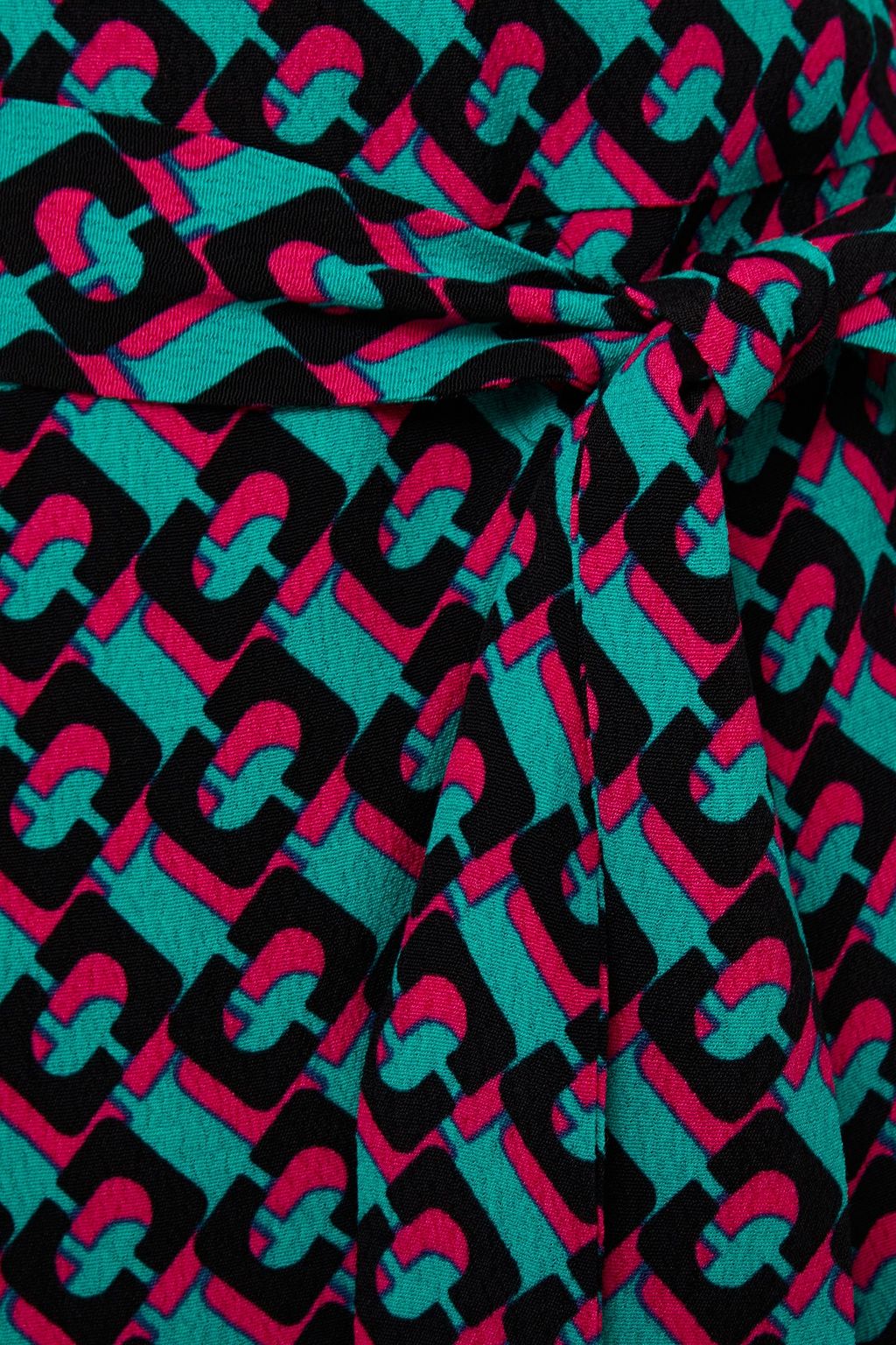 DIANE VON FURSTENBERG Avaya ruffled printed crepe mini wrap dress