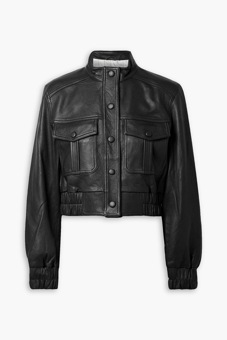 Veronica Beard Irasema Leather Jacket In Black