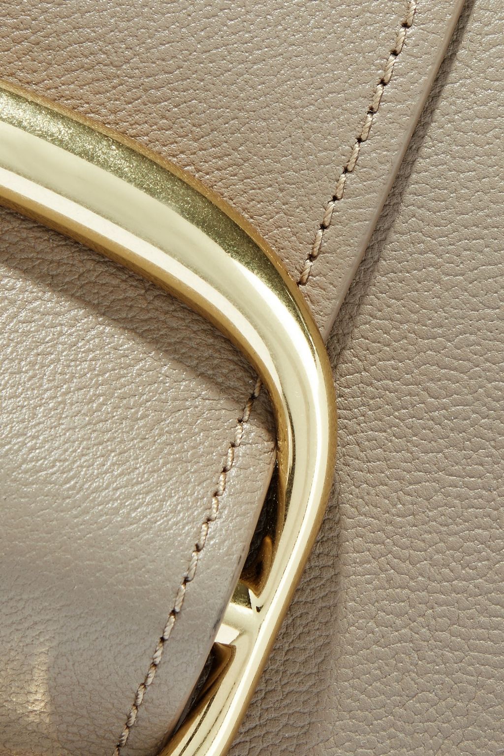 SEE BY CHLOÉ Hopper buckle-embellished textured-leather shoulder bag