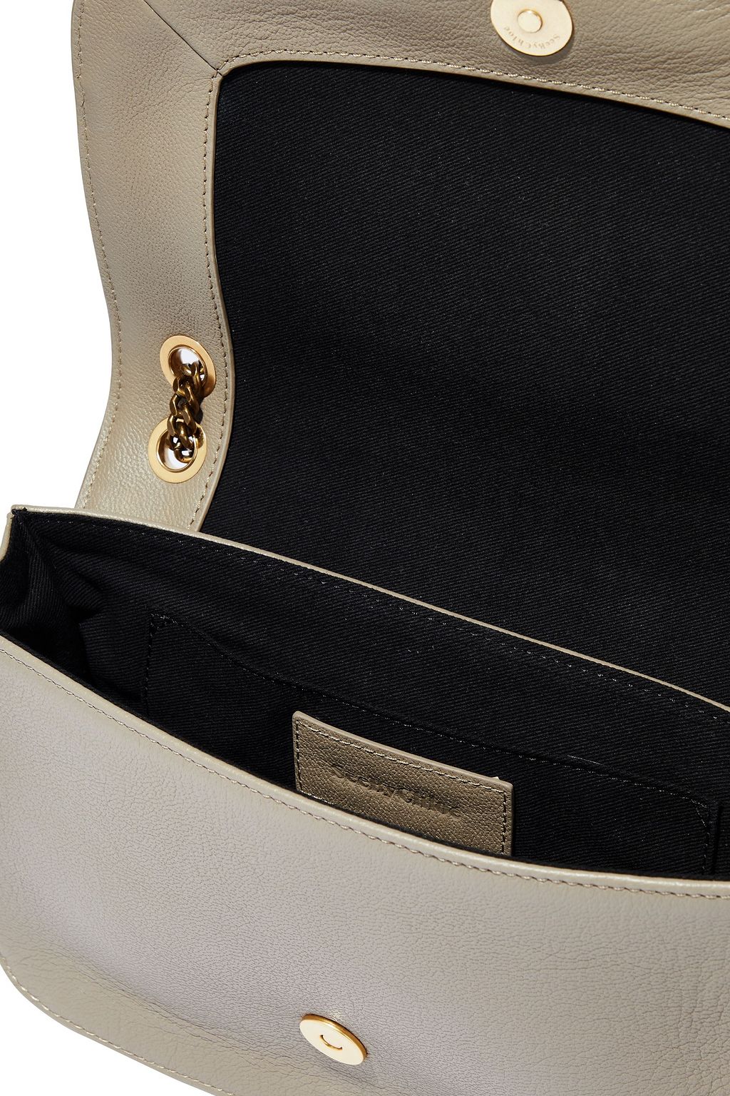 SEE BY CHLOÉ Hopper buckle-embellished textured-leather shoulder bag