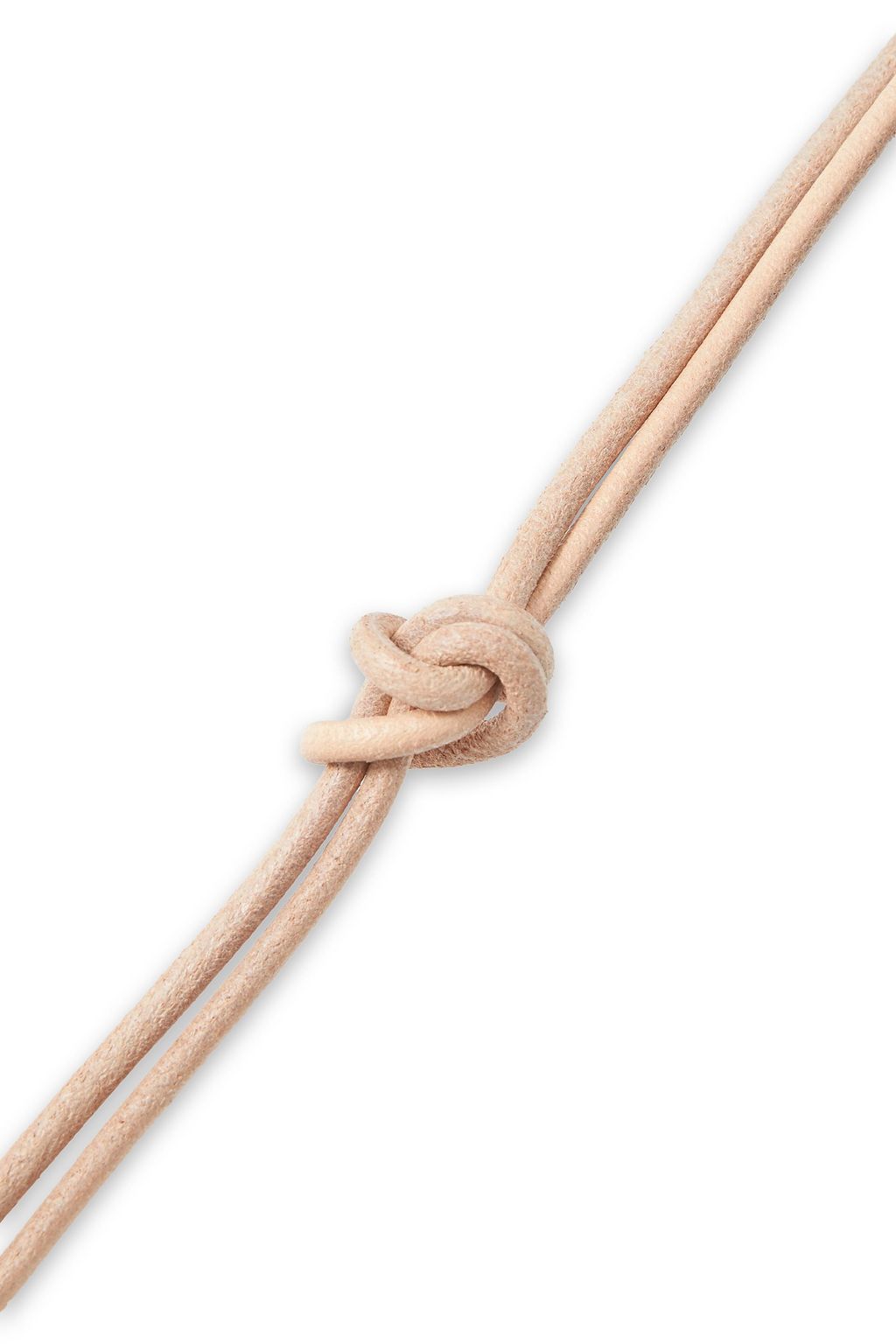 TORY BURCH Silver-tone and leather necklace