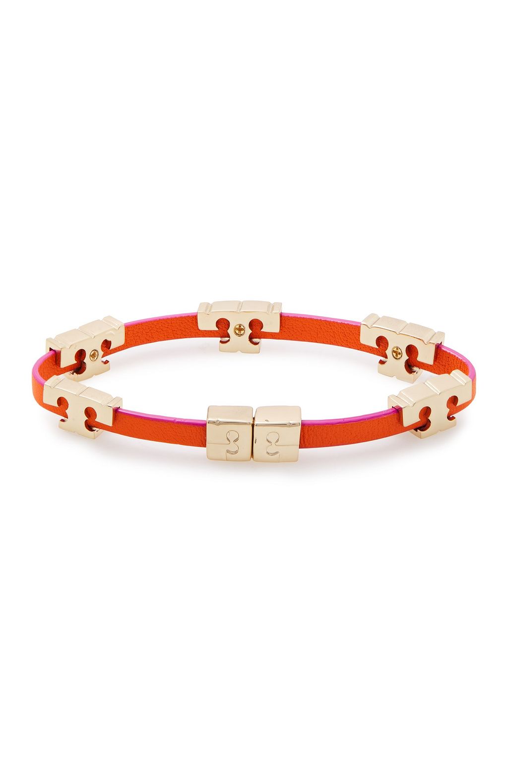 TORY BURCH Gold-tone leather bracelet