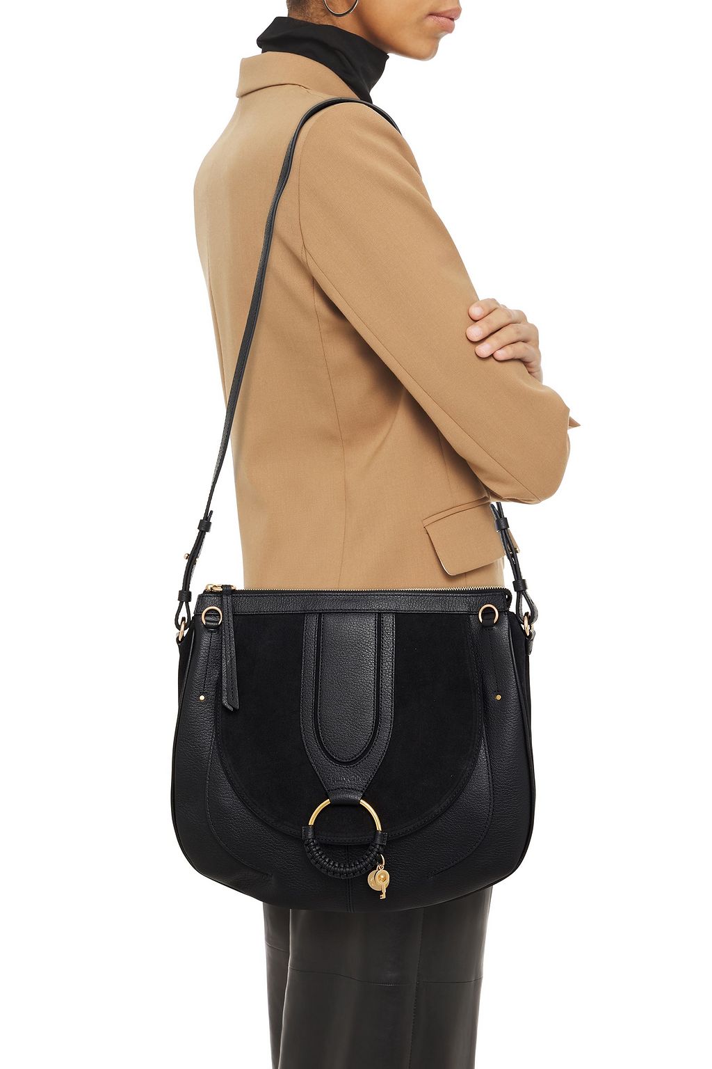 SEE BY CHLOÉ Hana leather and suede shoulder bag