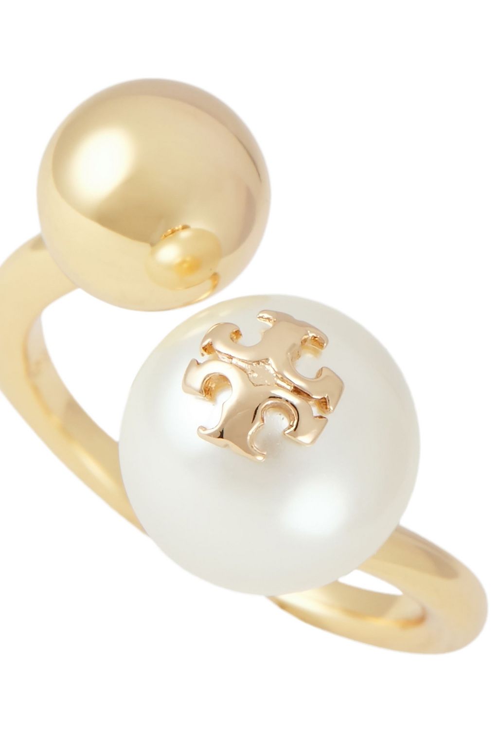 TORY BURCH Gold-tone pearl ring