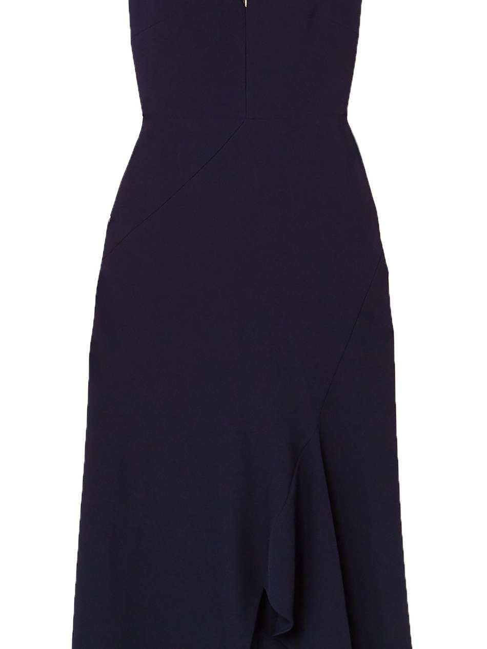 kinglake asymmetric crepe midi dress