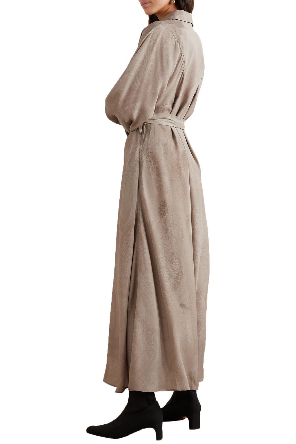 BITE STUDIOS Printed organic silk midi dress