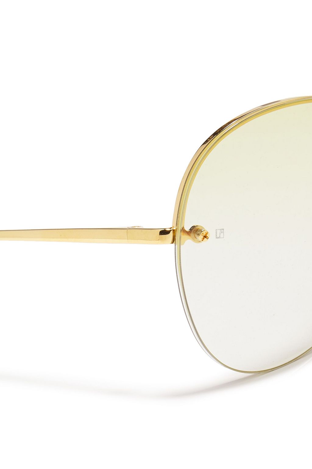 LINDA FARROW Aviator-style gold-tone sunglasses