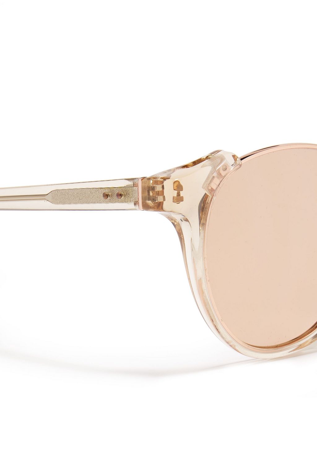 LINDA FARROW Caty-eye acetate and rose gold-tone mirrored sunglasses