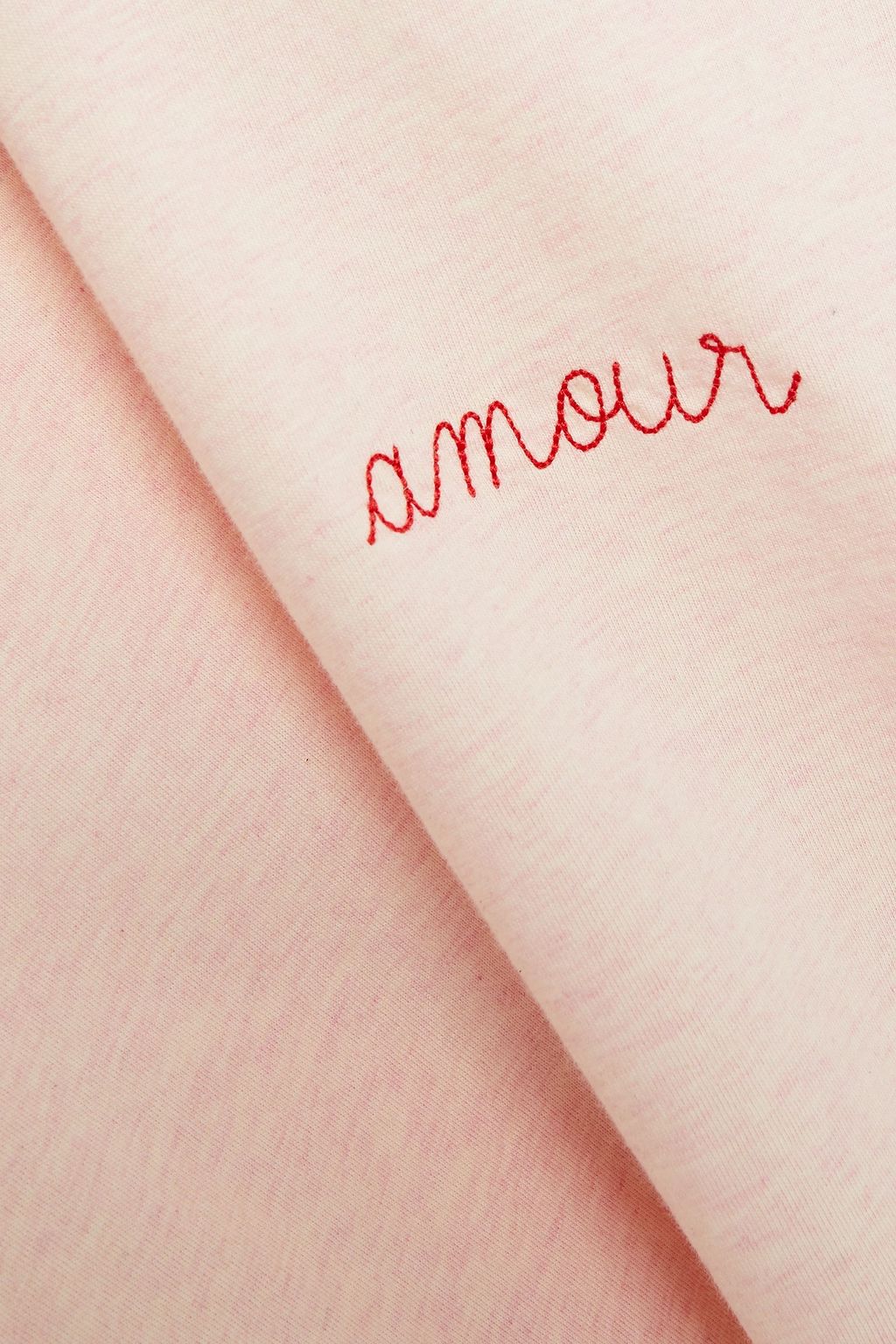 MAISON LABICHE Amour embroidered cotton-jersey T-shirt