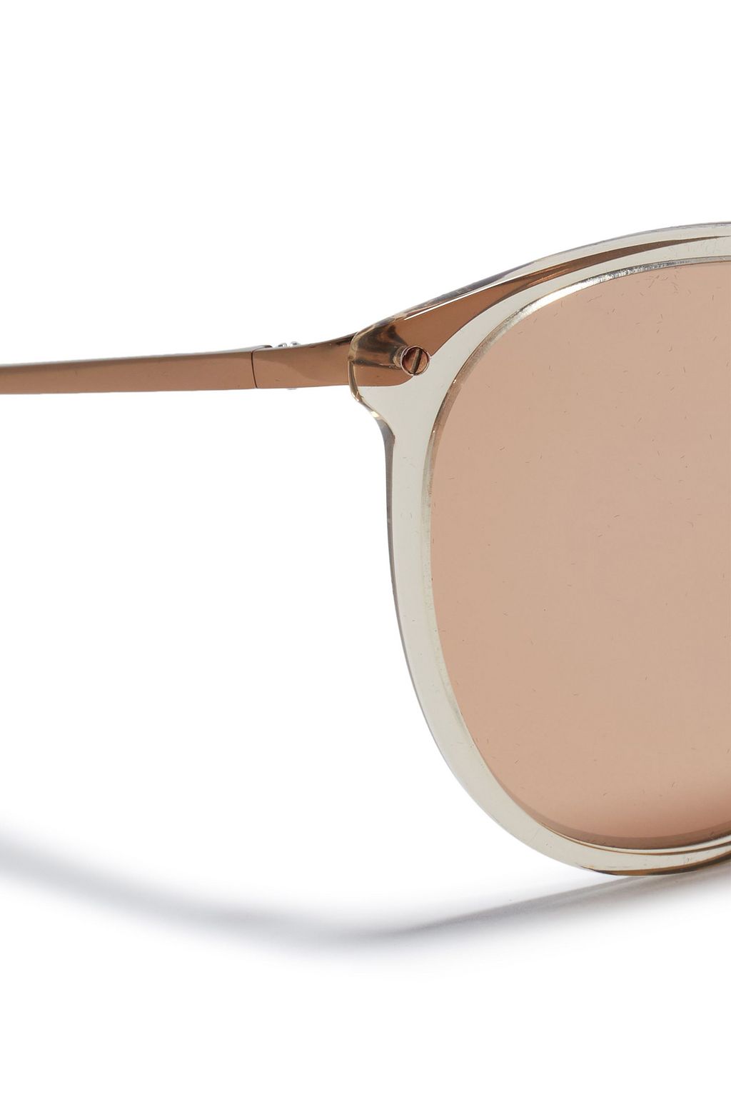 LINDA FARROW Caty-eye gold-tone and acetate mirrored sunglasses
