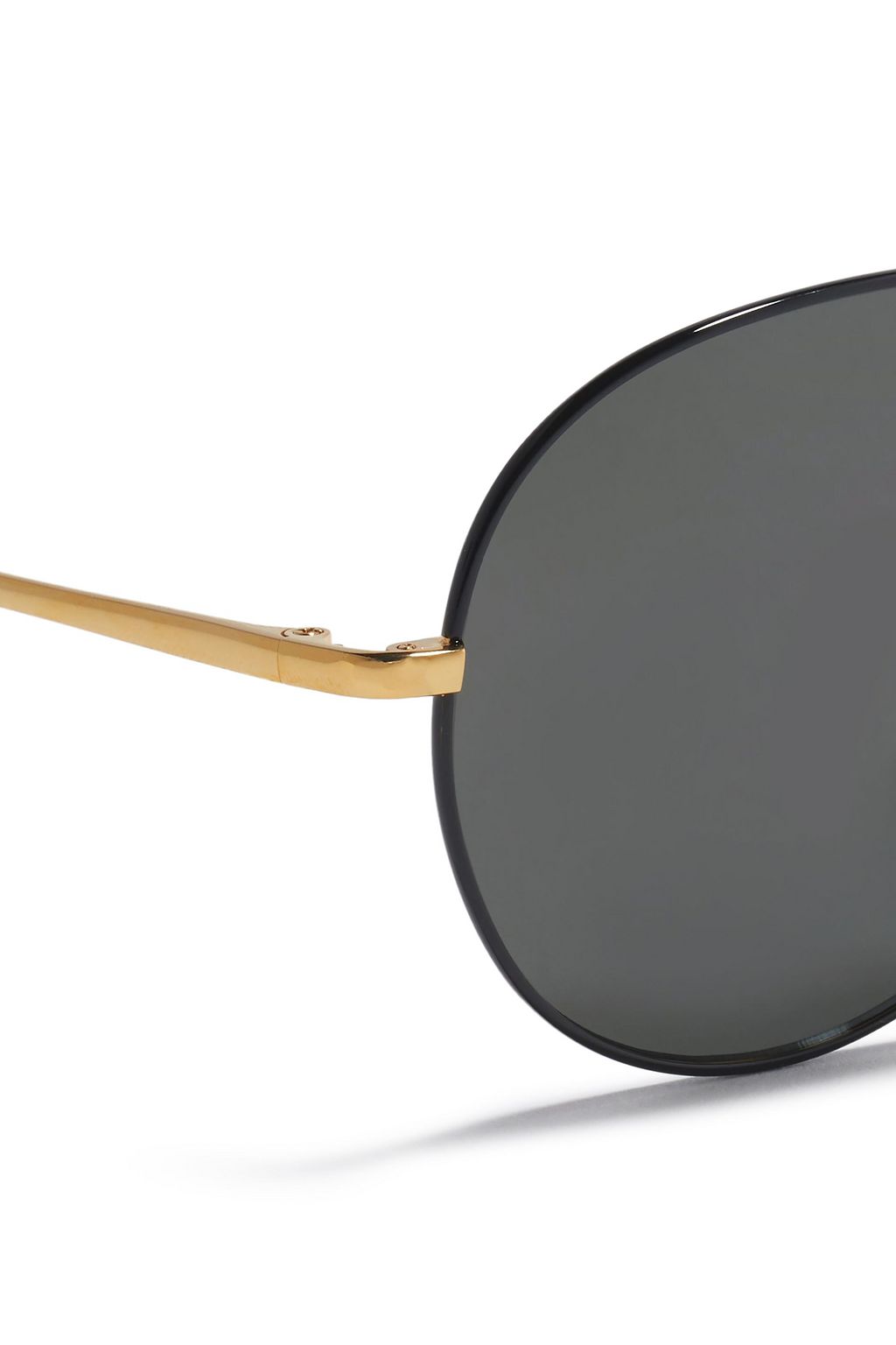 LINDA FARROW Aviator-style gold-tone sunglasses