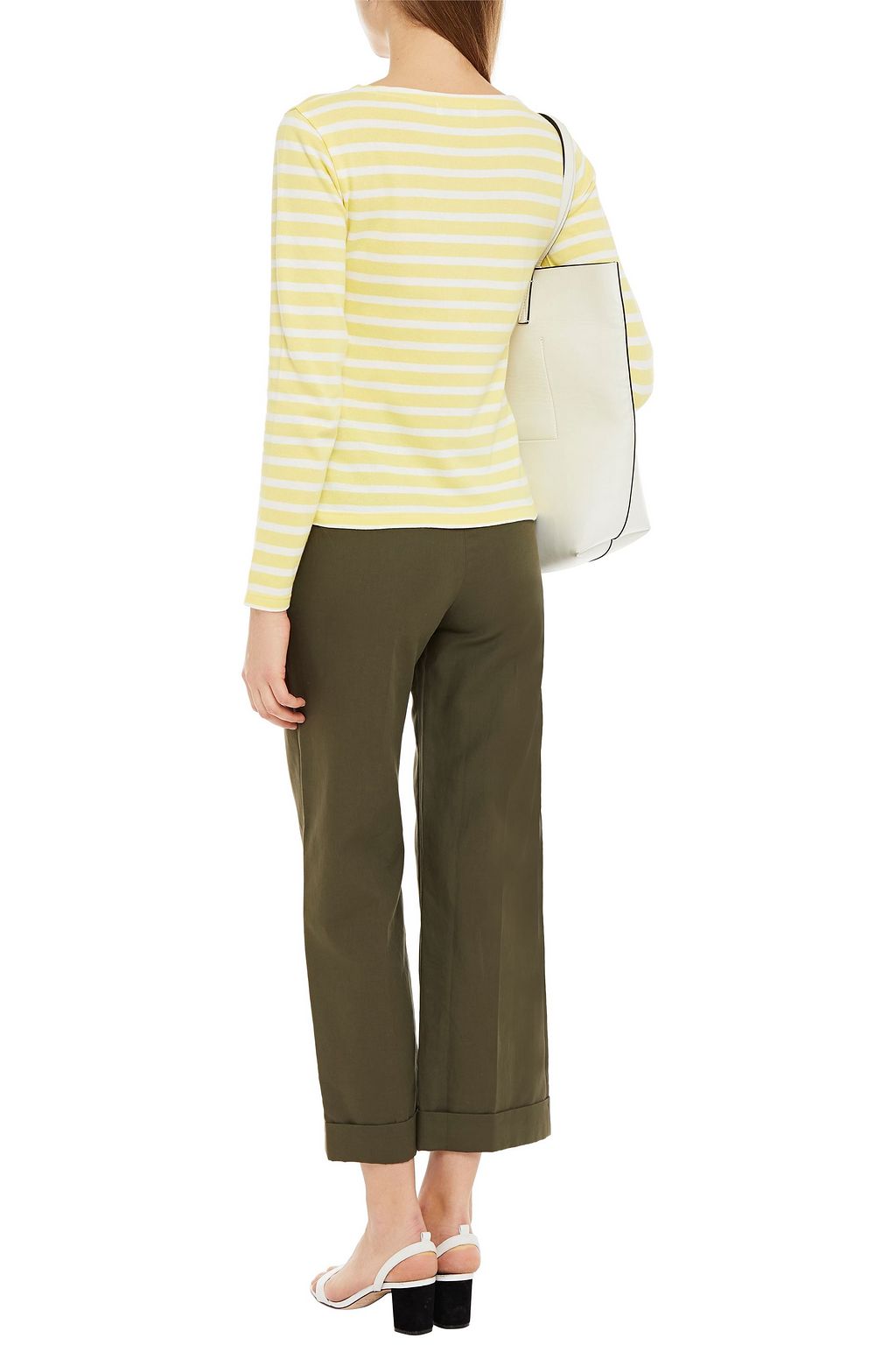 MAISON LABICHE Amour embroidered striped cotton top