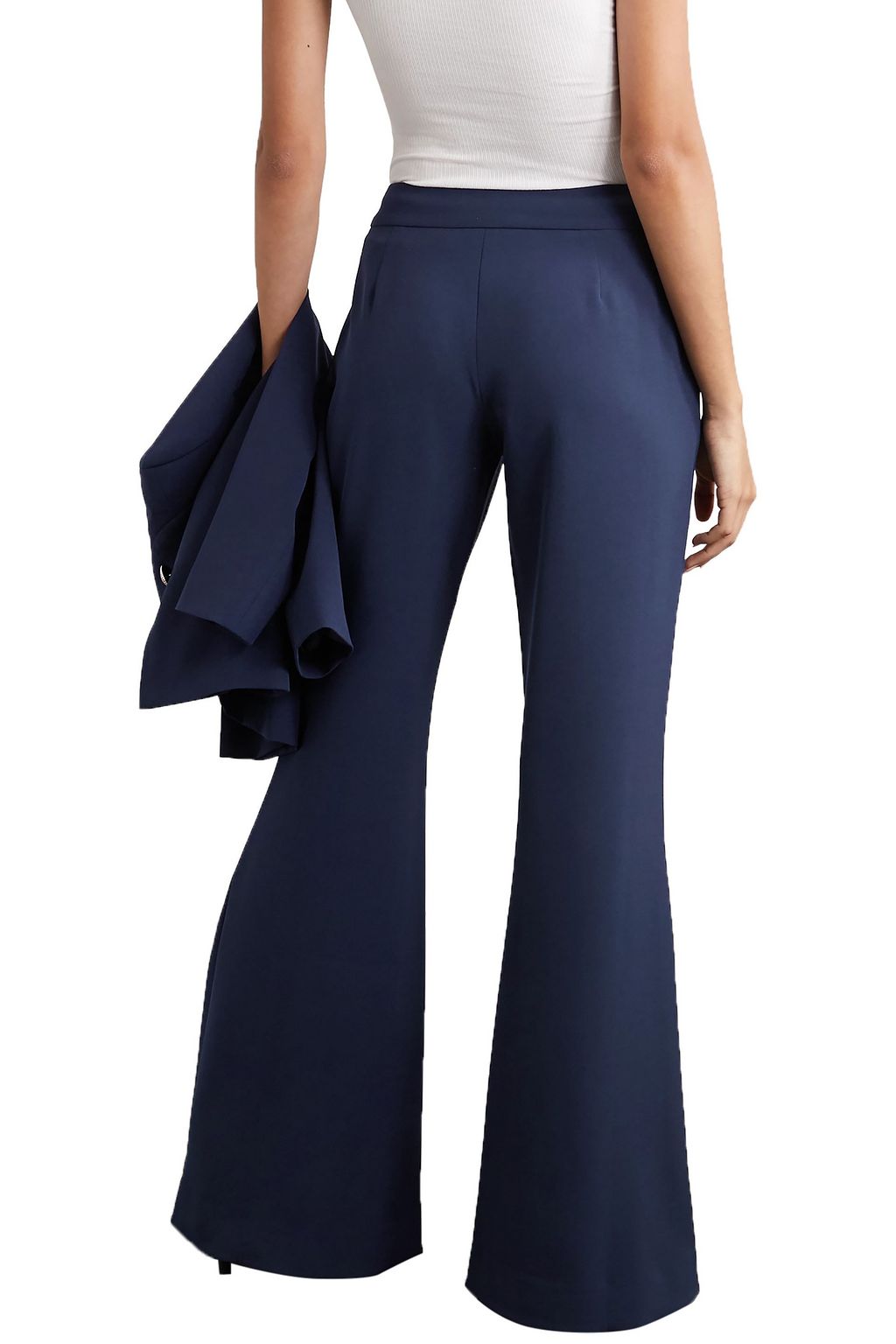 SALONI Ivy crepe flared pants