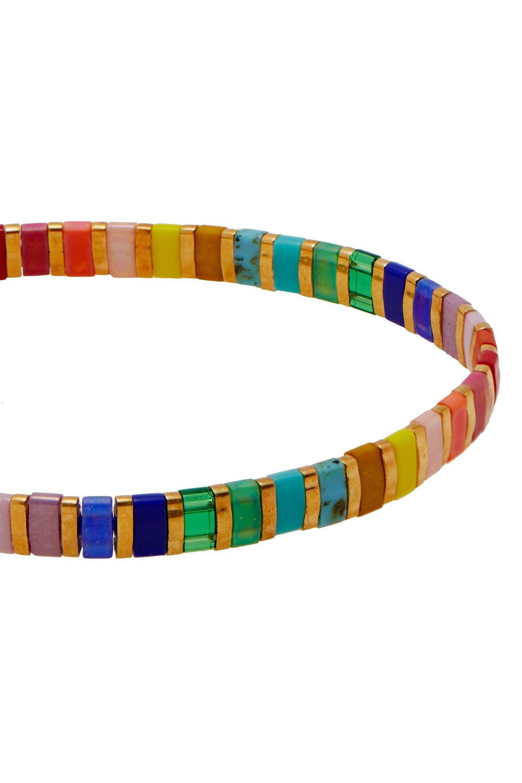 SHASHI Tilu gold-plated beaded bracelet