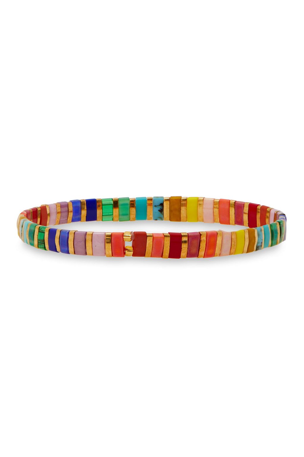 SHASHI Tilu gold-plated beaded bracelet
