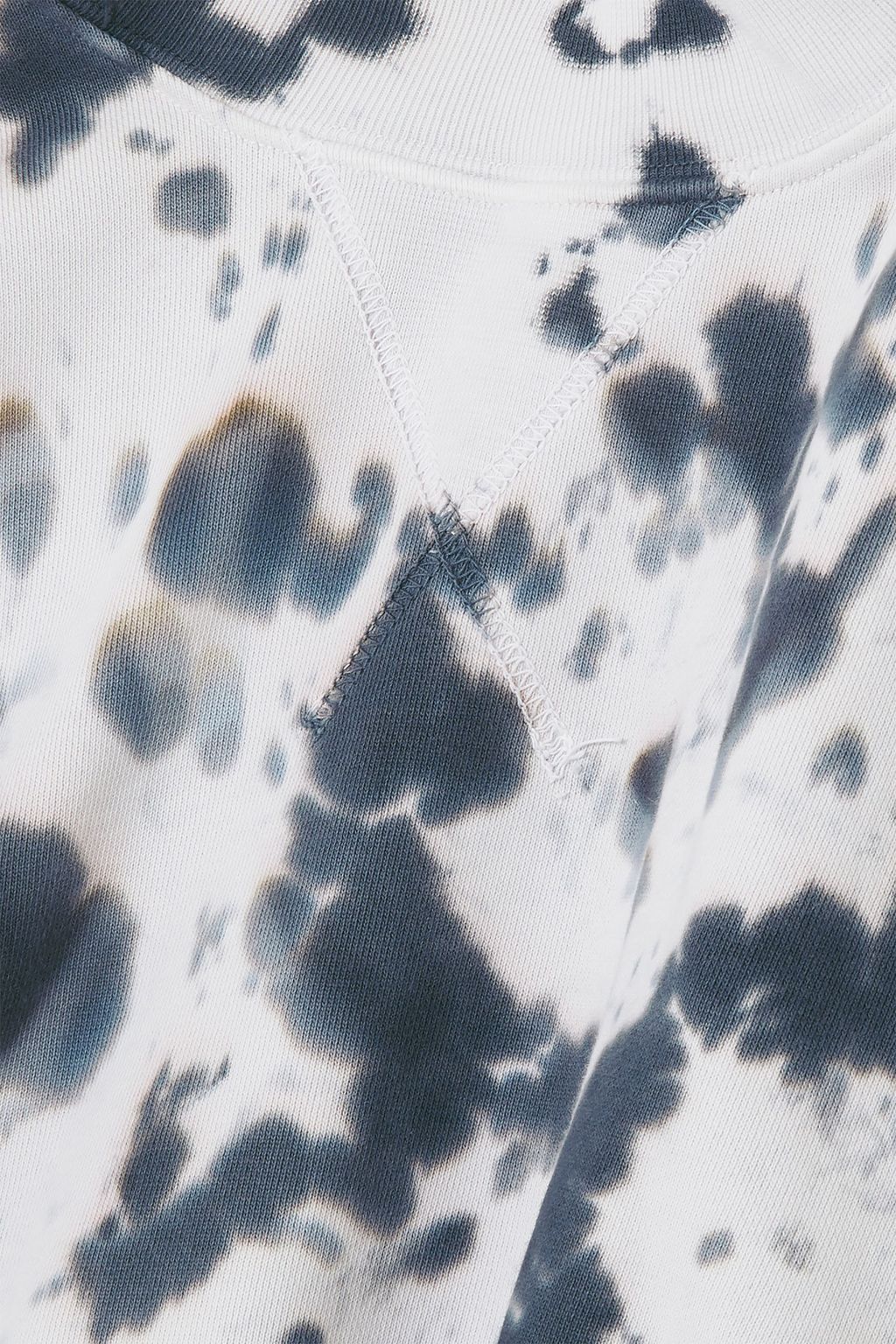 BASSIKE Cutout tie-dyed French cotton-terry sweatshirt
