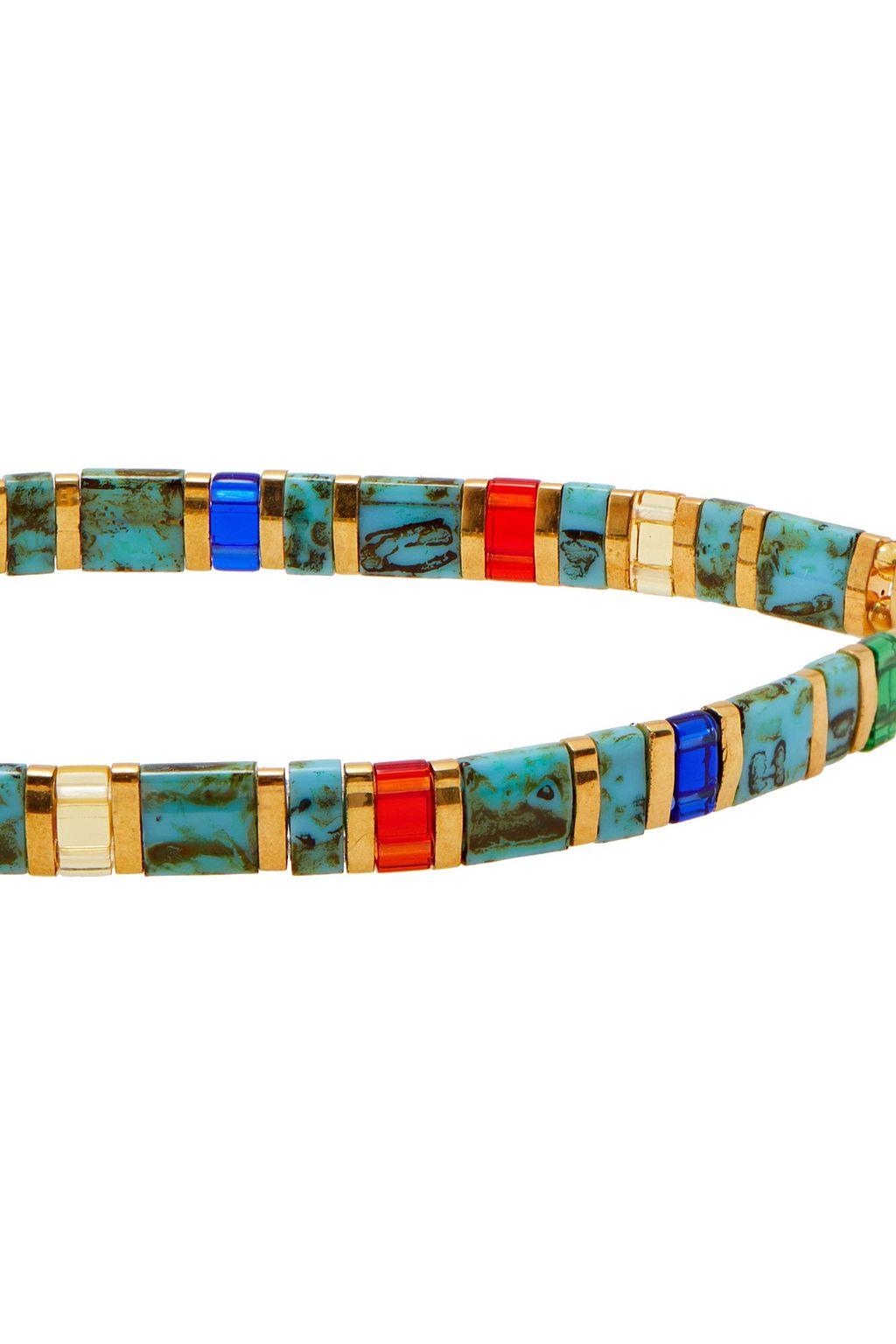 SHASHI Tilu gold-plated beaded bracelet