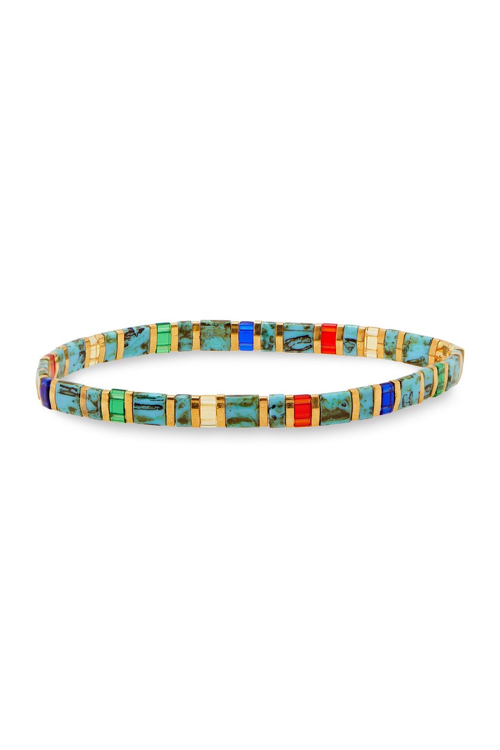 SHASHI Tilu gold-plated beaded bracelet