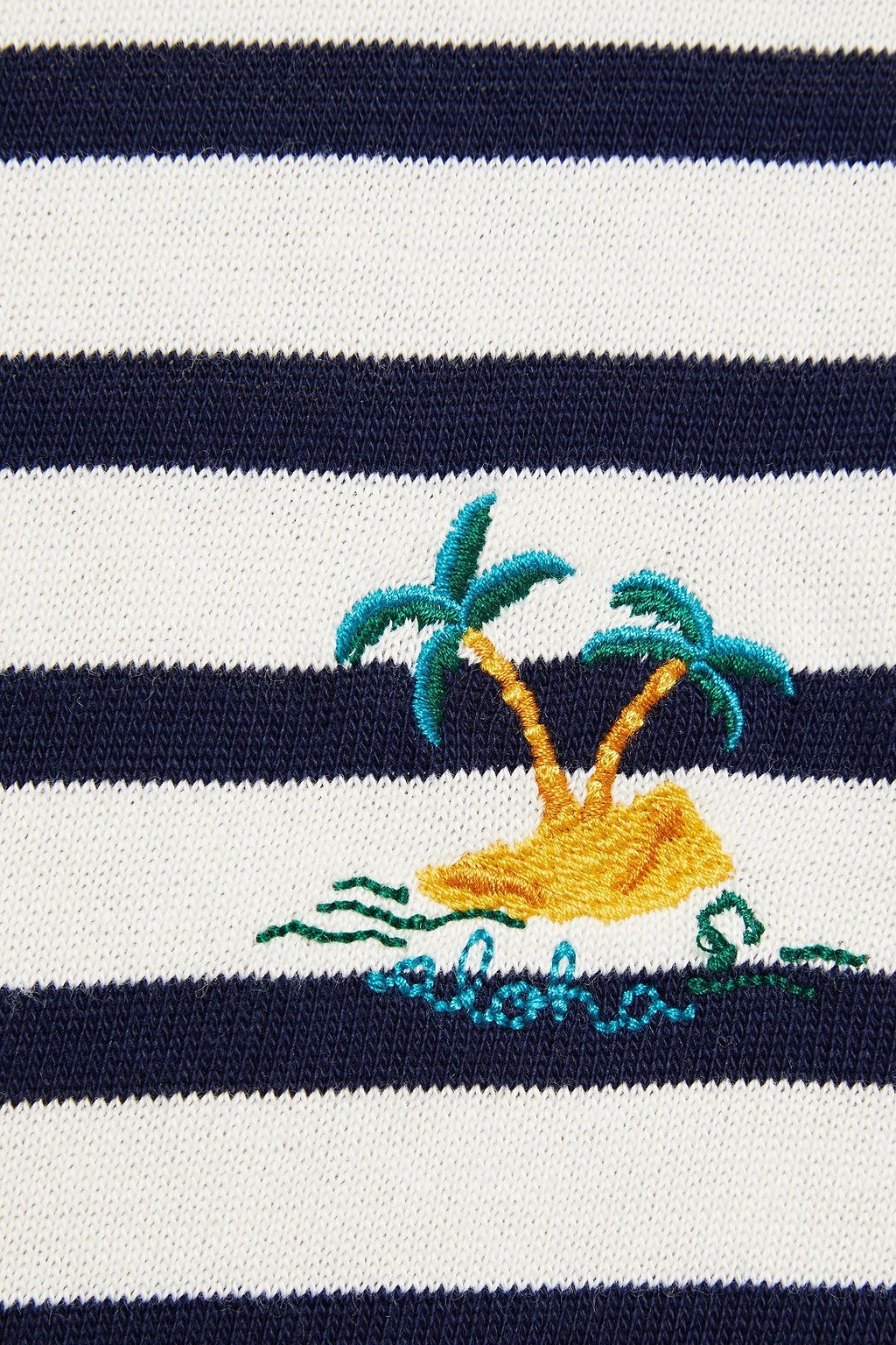 MAISON LABICHE Embroidered striped cotton top