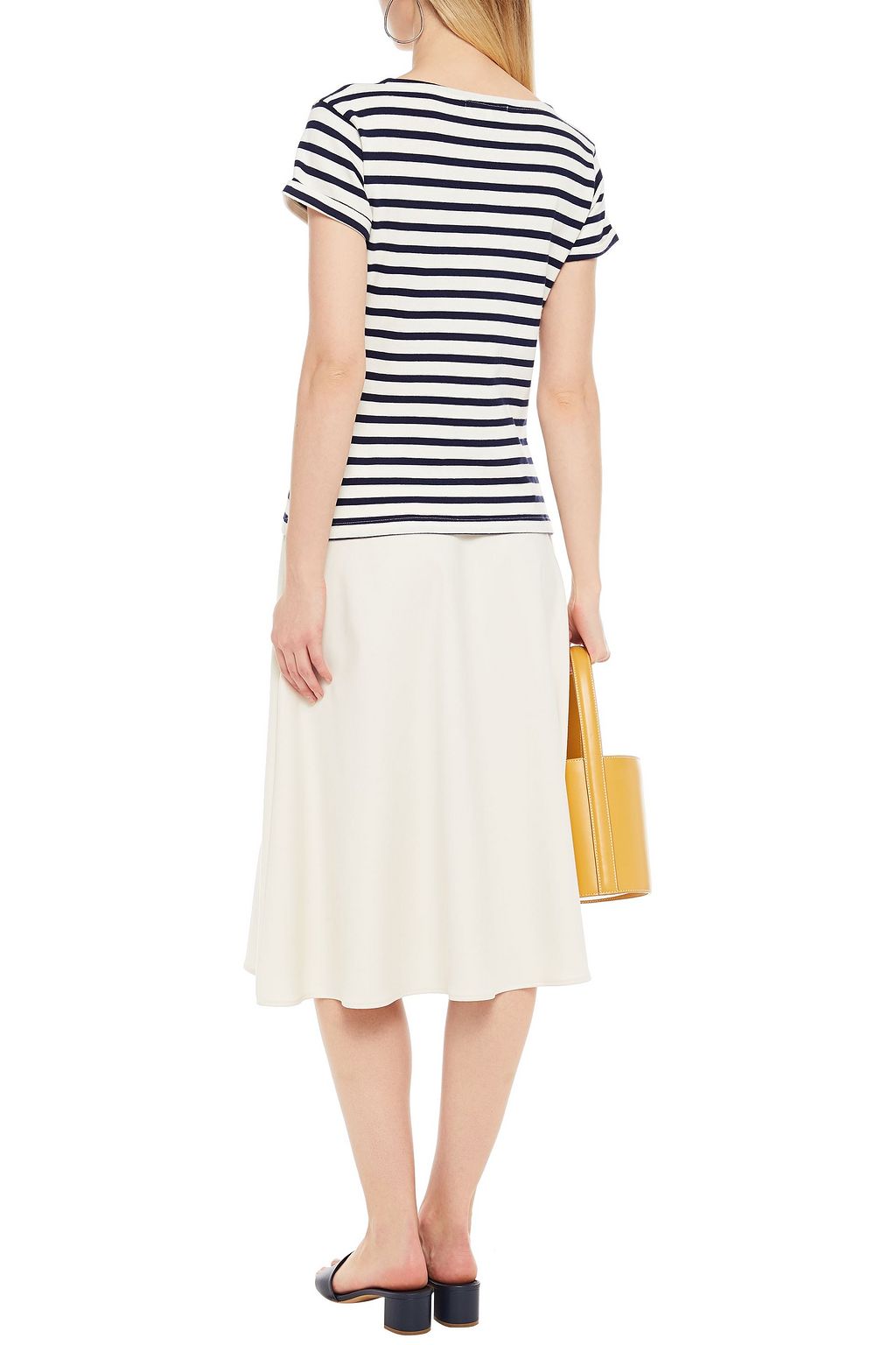 MAISON LABICHE Embroidered striped cotton top