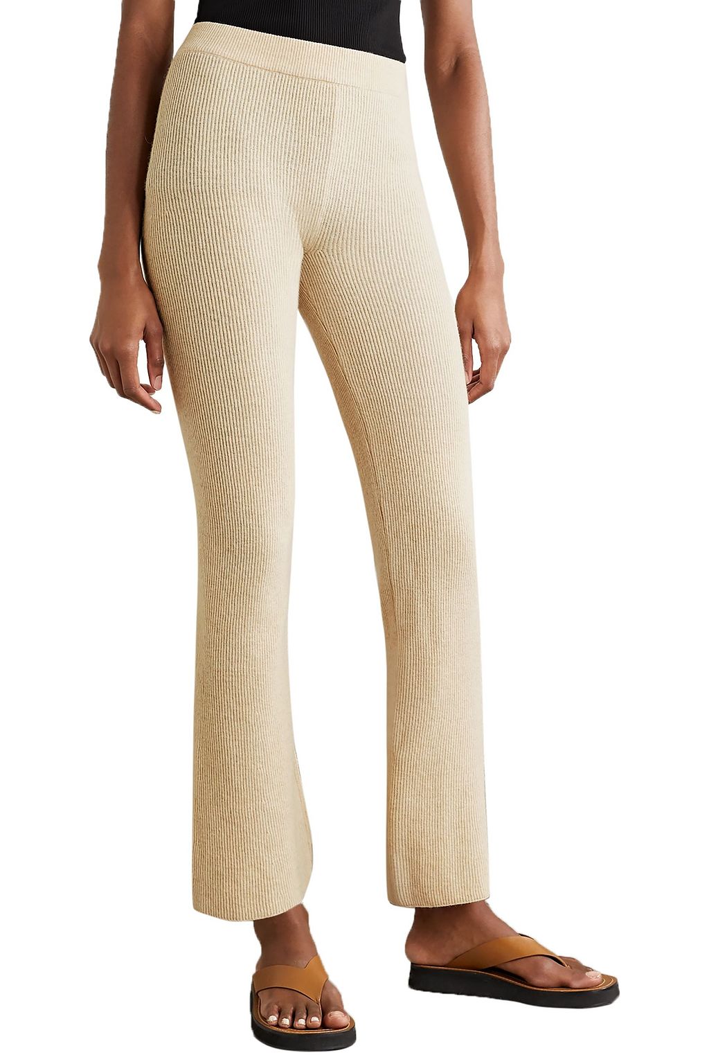 NANUSHKA Leba ribbed-knit flared pants