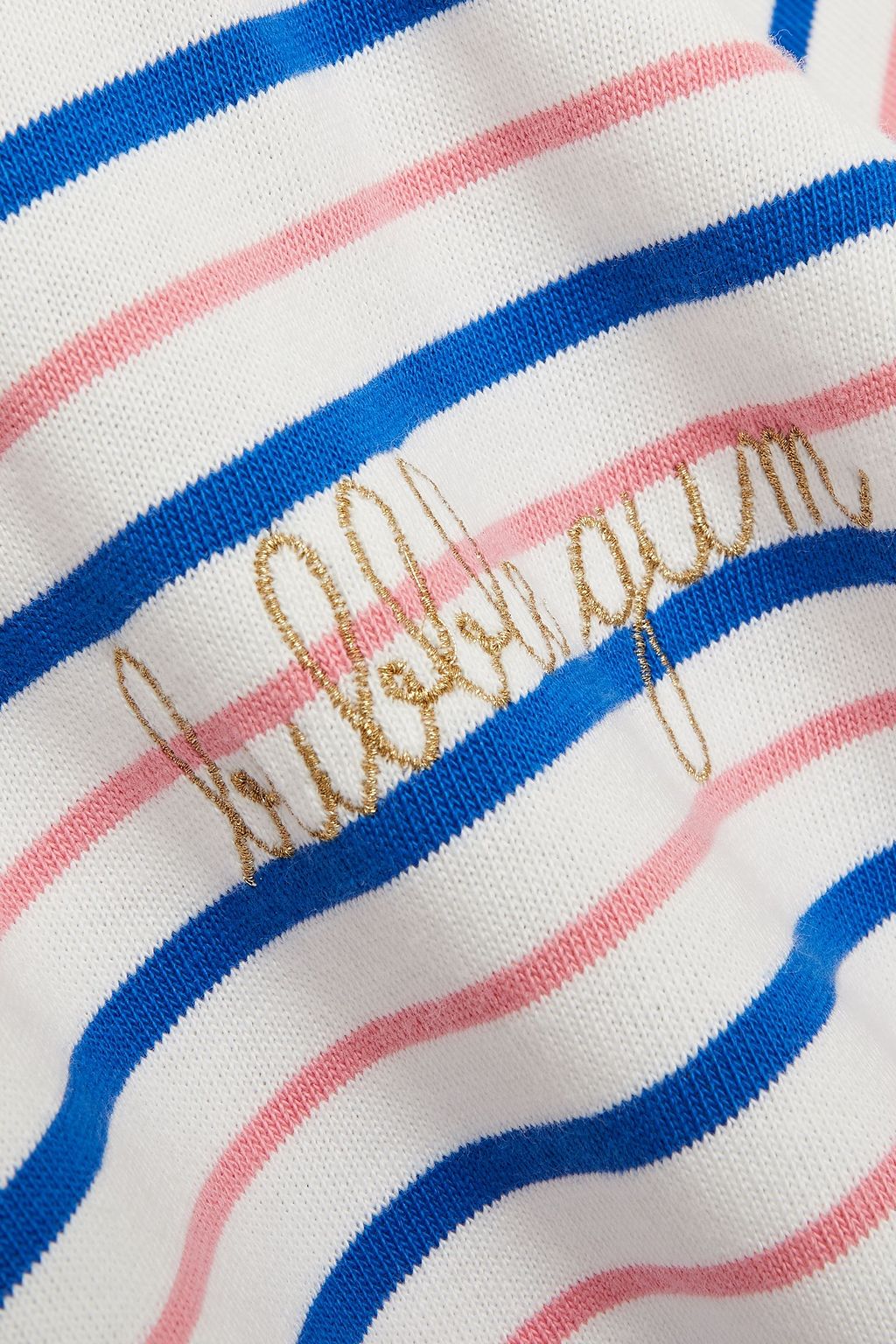 MAISON LABICHE Bubblegum striped cotton-jersey T-shirt