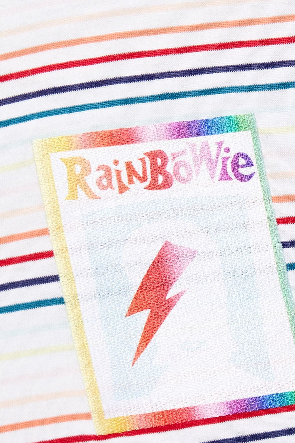 ÊTRE CÉCILE Rainbowie appliquéd striped cotton-jersey T-shirt