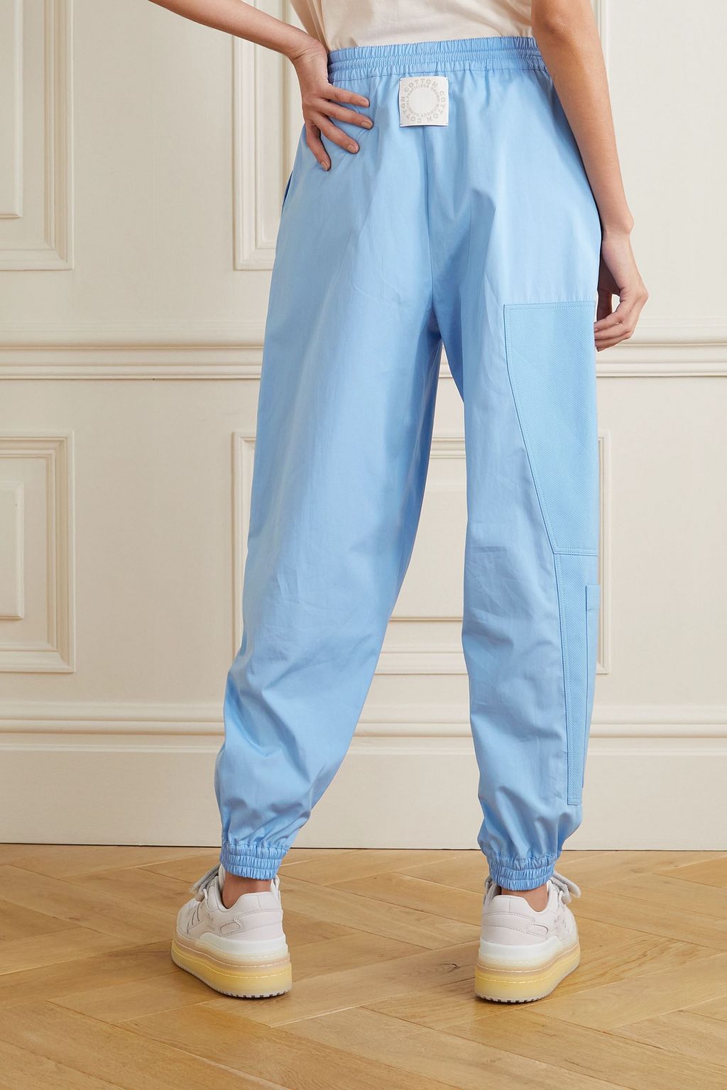 STELLA MCCARTNEY Kara shell-paneled cotton-ripstop track pants