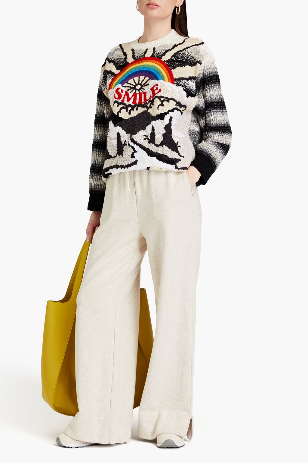 STELLA MCCARTNEY Kind intarsia-knit wool and cotton-blend sweater