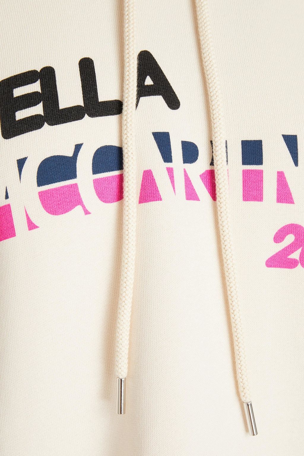 STELLA MCCARTNEY كنزة هودي من قطن صوف ناعم مزينة بطبعات