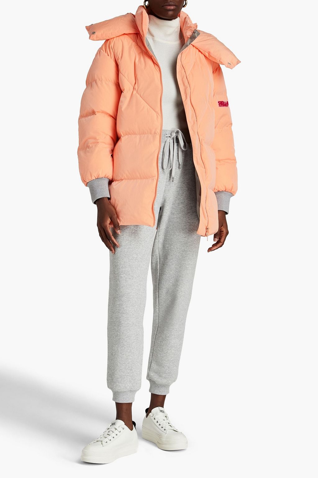 STELLA MCCARTNEY 퀼팅 쉘 후드 재킷