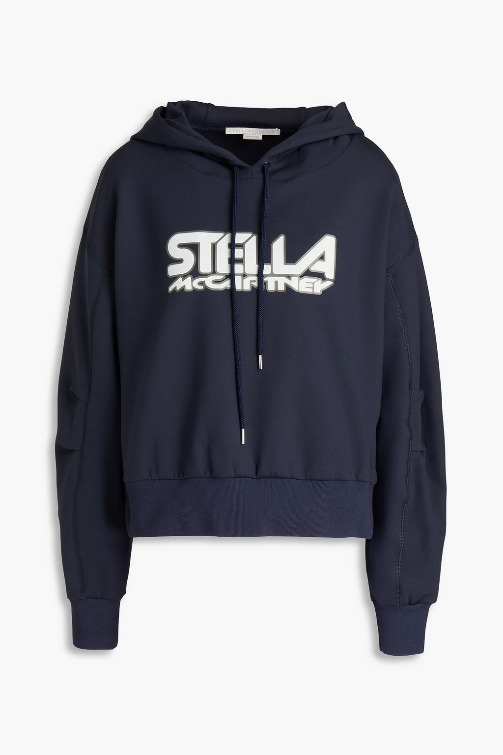 Scuba printed tech-jersey hoodie