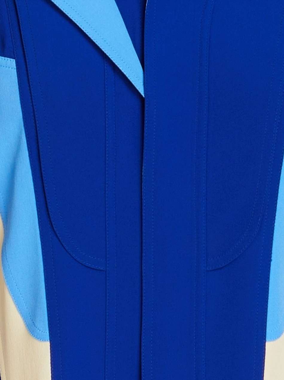 monica color-block silk crepe de chine mini dress