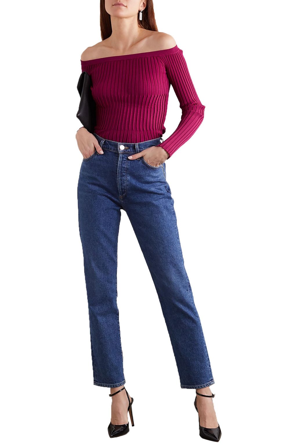 ALTUZARRA Ribbed stretch-knit top