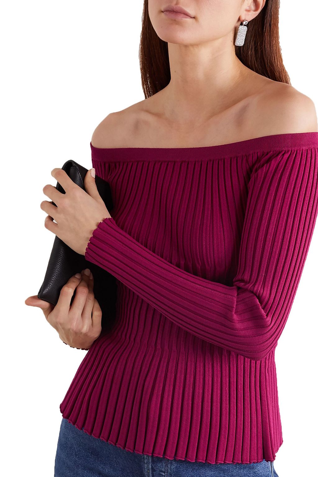 ALTUZARRA Ribbed stretch-knit top