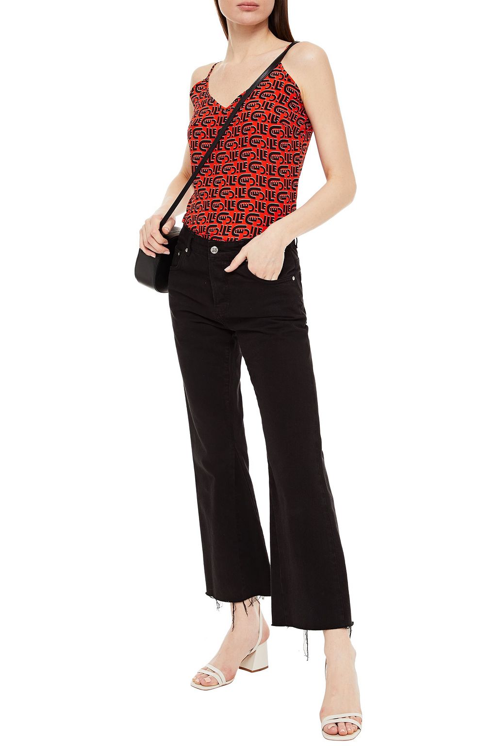 ÊTRE CÉCILE Printed silk crepe de chine camisole
