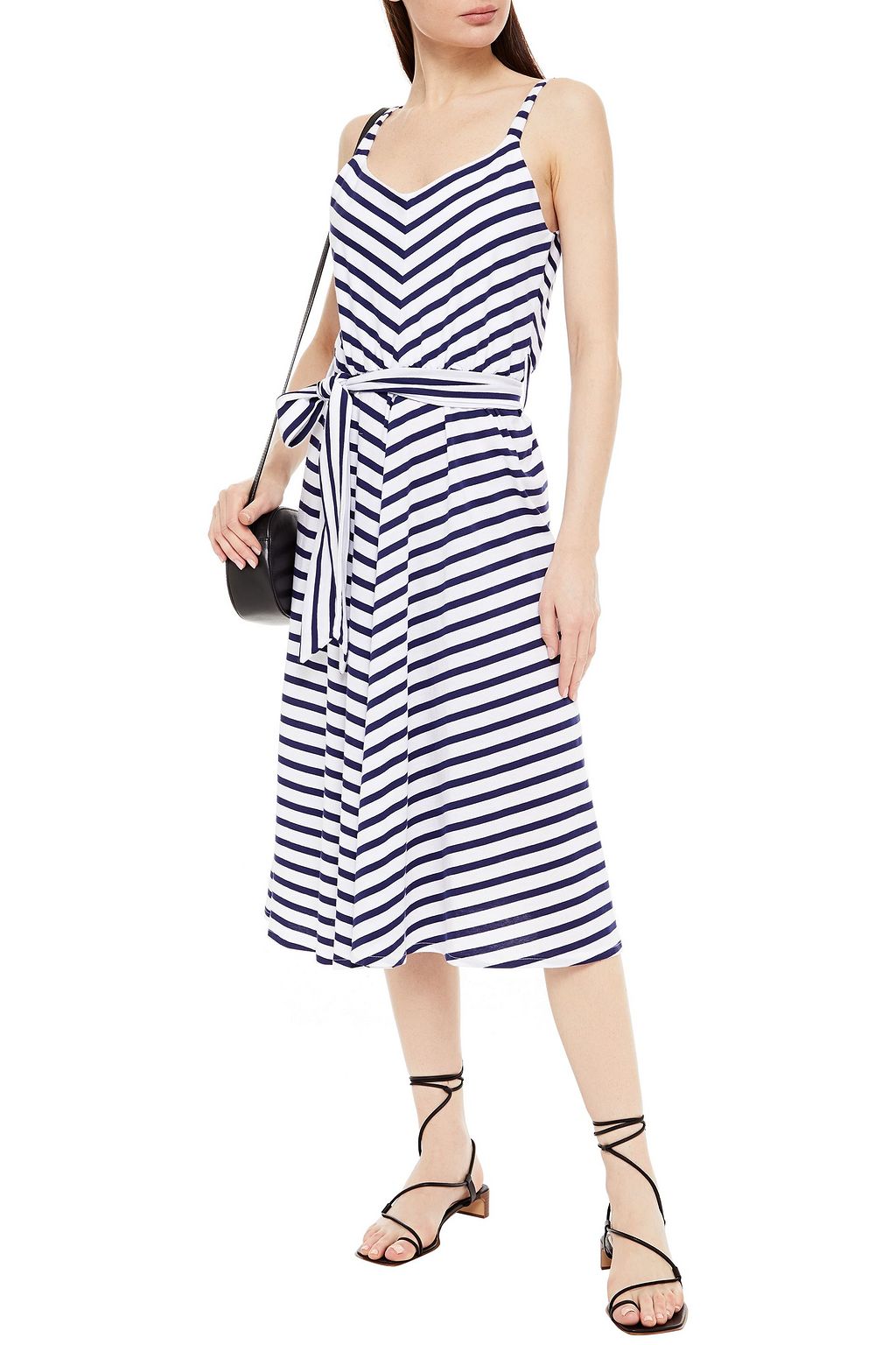 ÊTRE CÉCILE Paris belted striped cotton-jersey midi dress