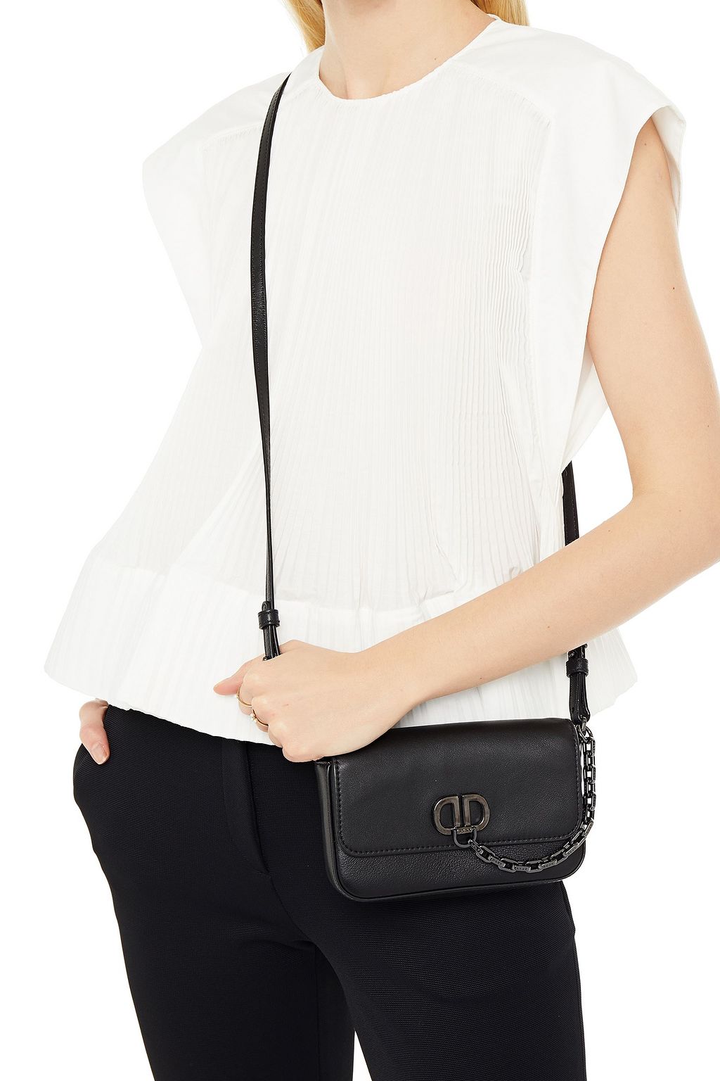 DKNY Pebbled-leather shoulder bag