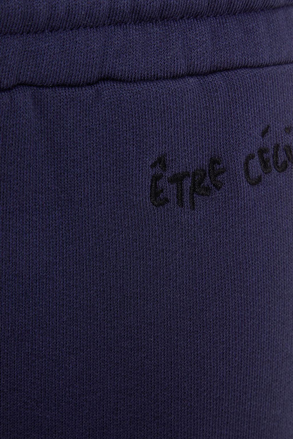 ÊTRE CÉCILE Two-tone cotton-fleece track pants