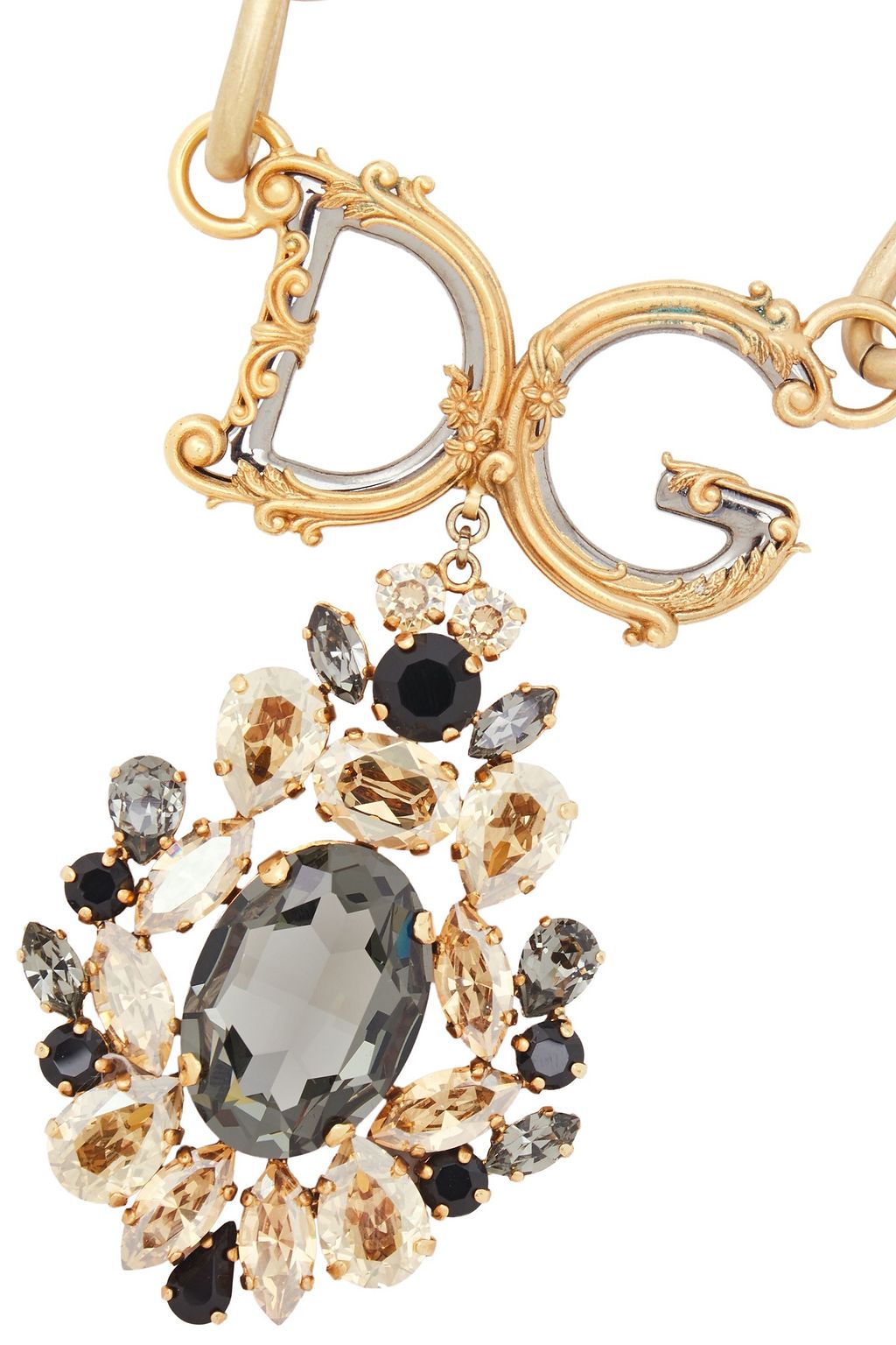 DOLCE&GABBANA Gold-tone crystal necklace