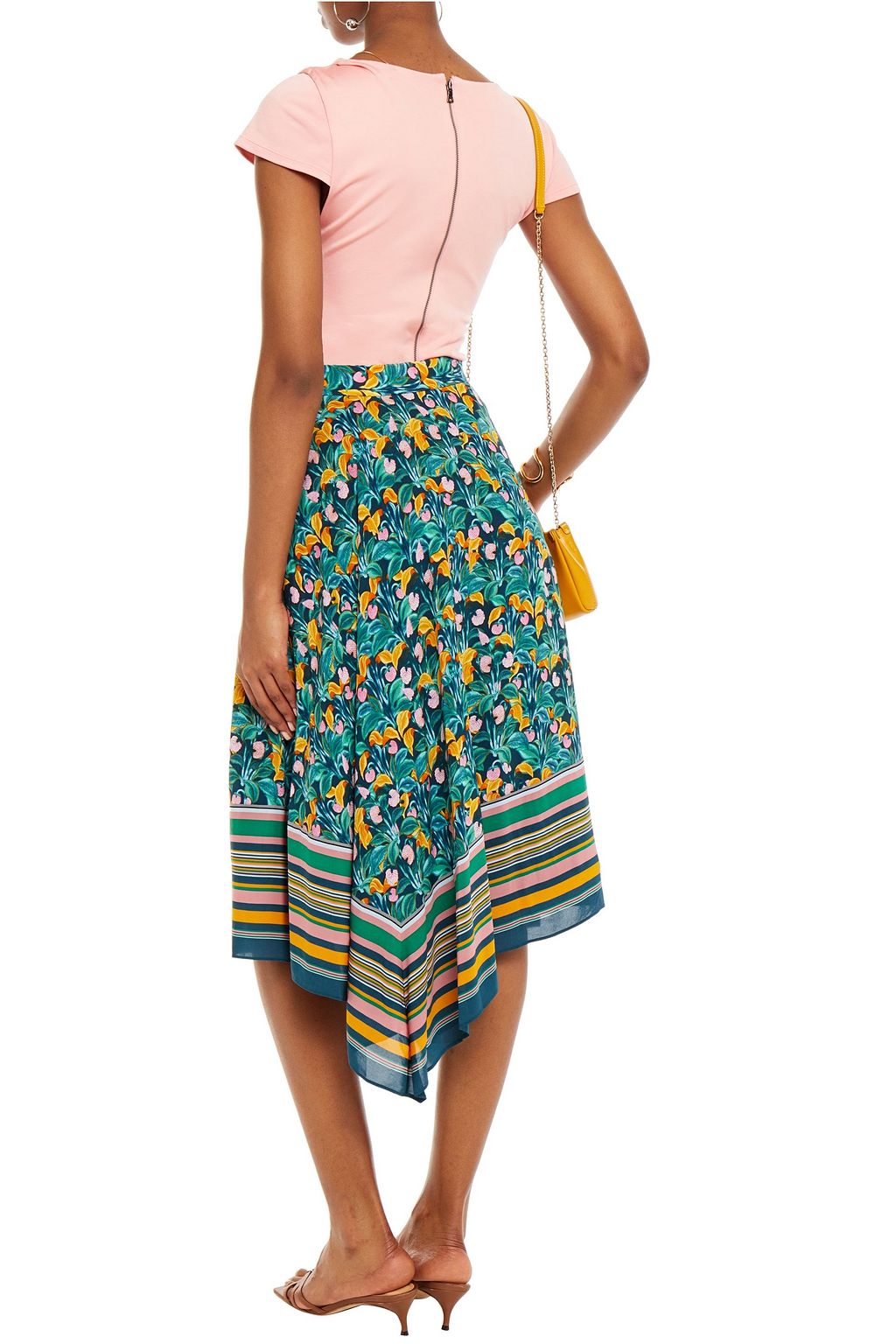 DIANE VON FURSTENBERG Denver asymmetric printed chiffon skirt