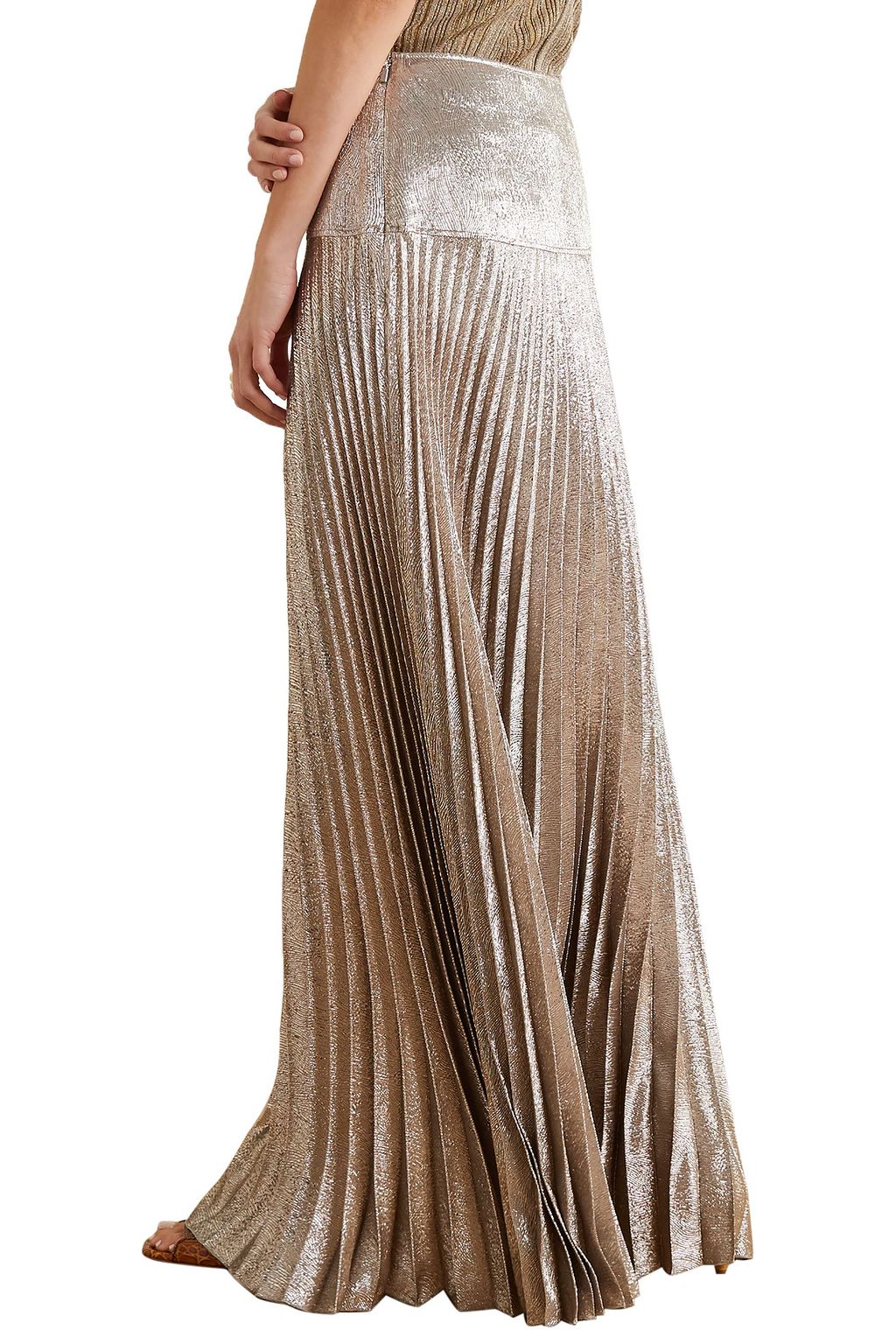 metallic maxi skirt uk