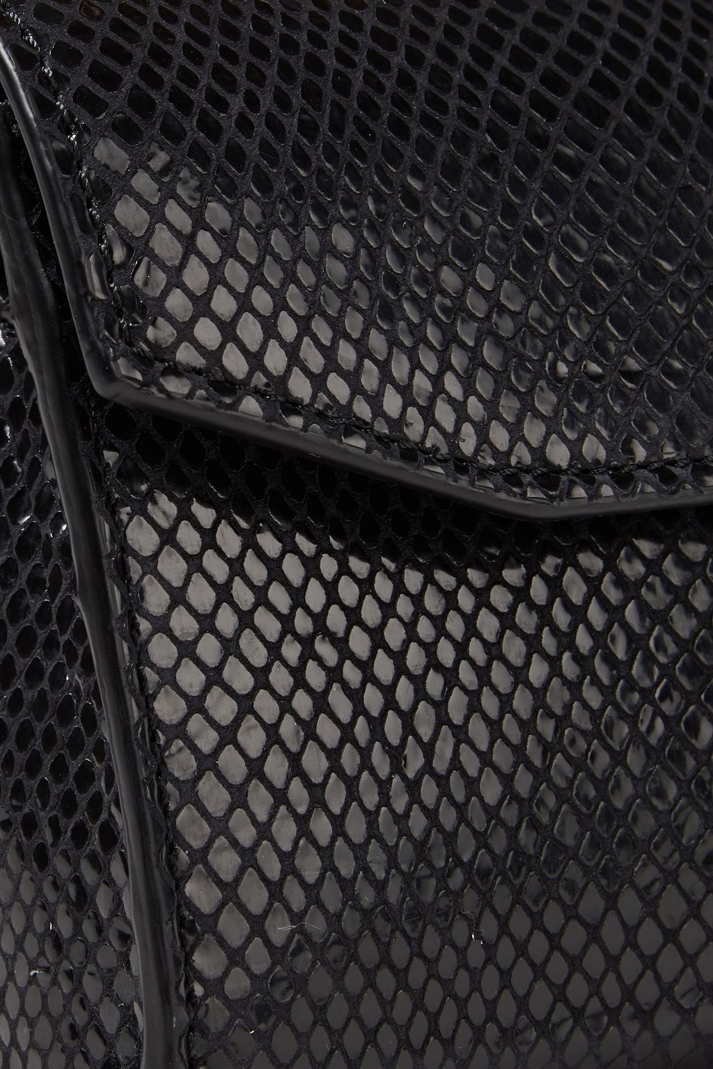 GANNI Snake-effect leather belt bag