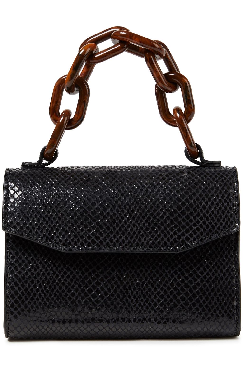 GANNI Snake-effect leather belt bag