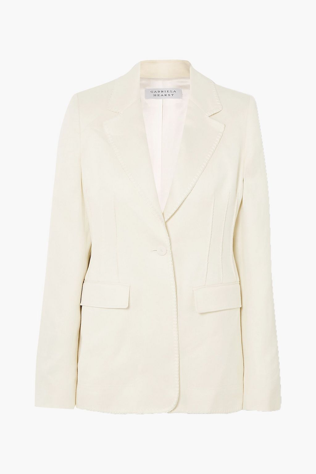 GABRIELA HEARST Minos pintucked embroidered linen blazer | THE OUTNET