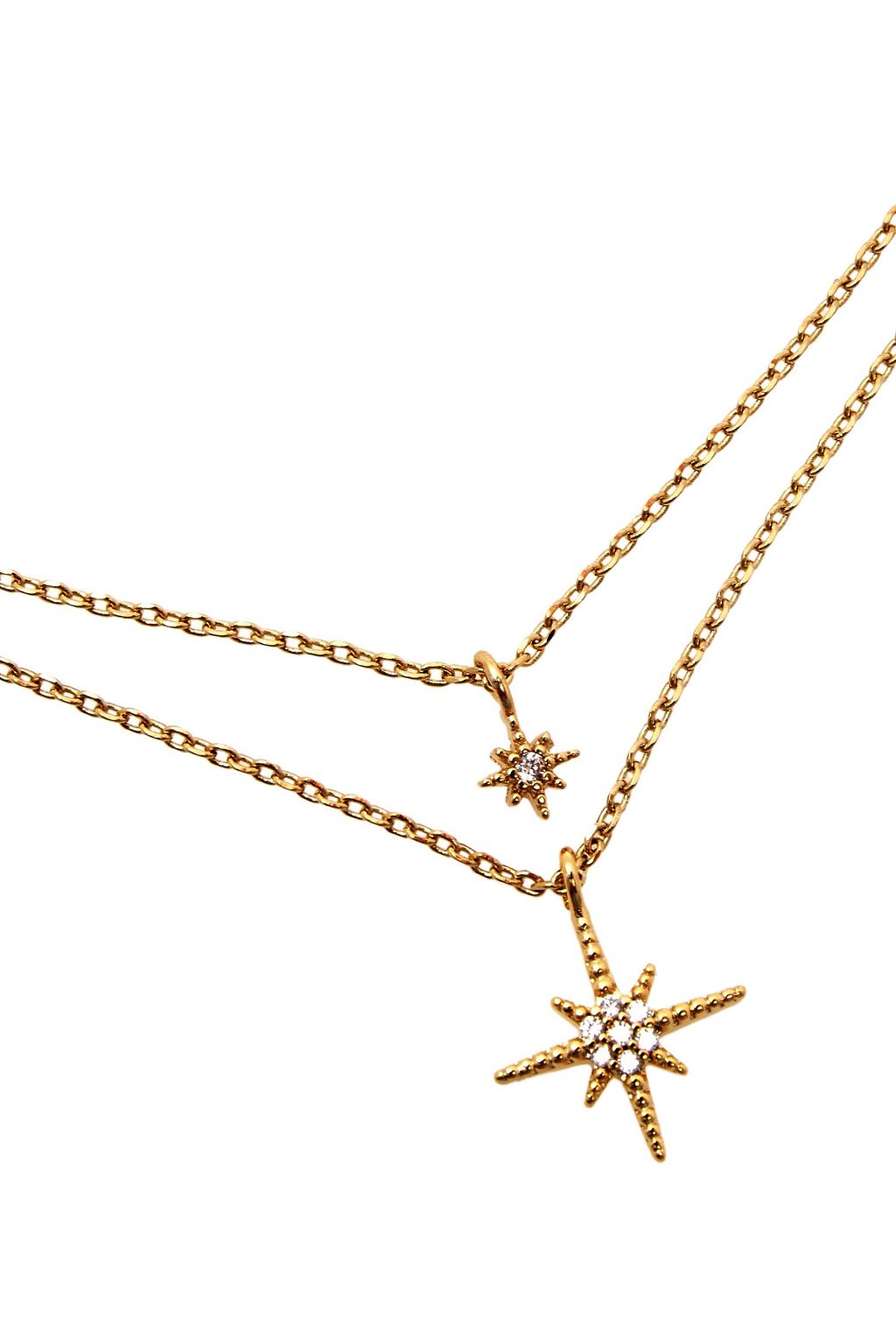 SHASHI Lacey 18-karat gold-plated crystal necklace