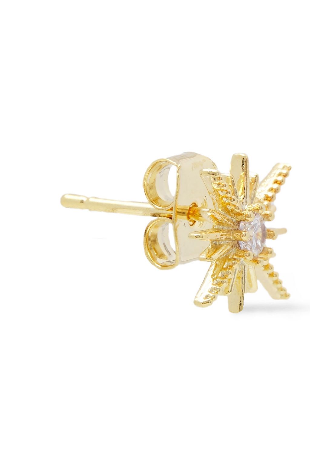 SHASHI Starburst 18-karat gold-plated crystal earrings