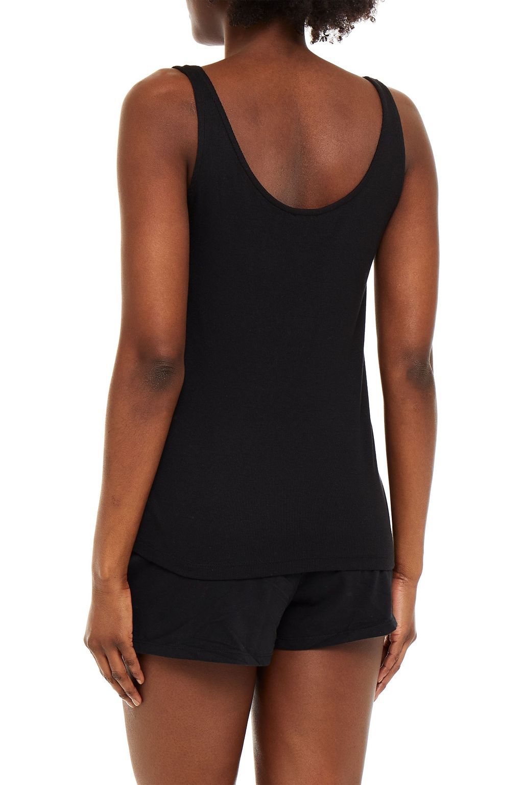NATURAL SKIN Tassel-trimmed organic cotton-jersey pajama shorts