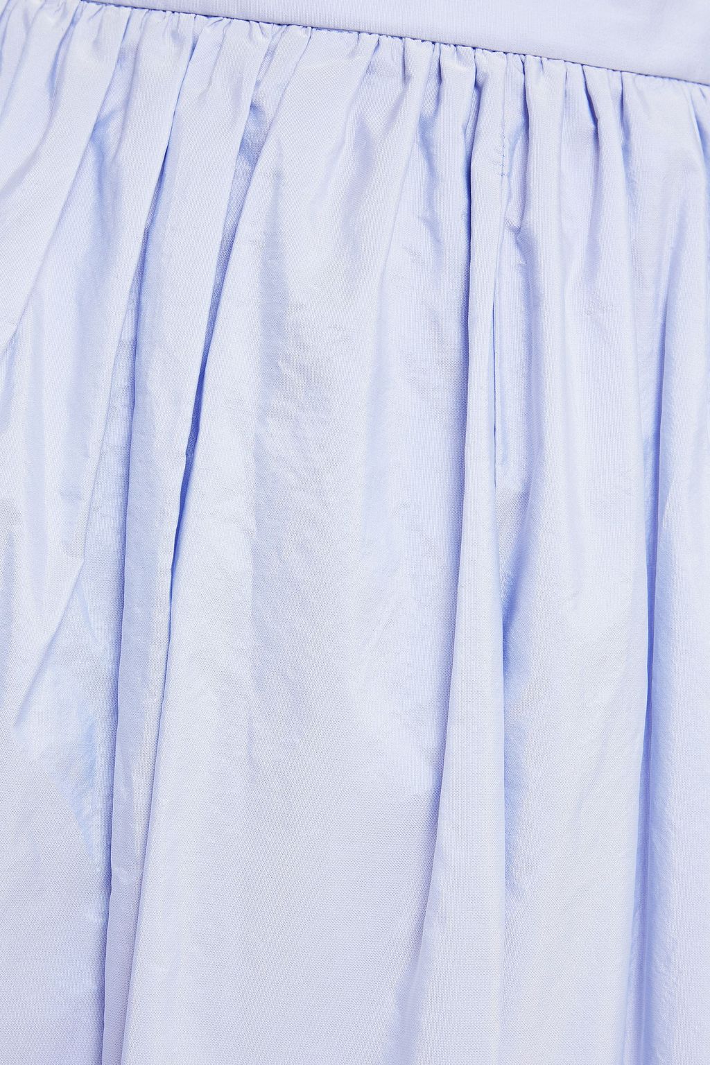 MAJE Asymmetric gathered taffeta maxi skirt
